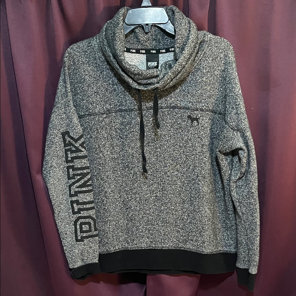 PINK Victoria's Secret Charcoal and Black Turtleneck Sweater